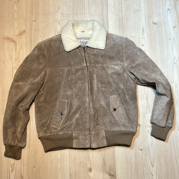 Michael Charles Vintage Suede Bomber Jacket - Picture 2 of 16